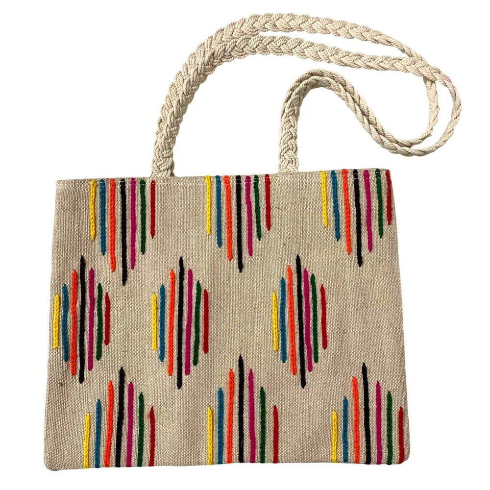 Boho Aarong Jute Hand Em Shoulder Bag Handmade Bangladesh Womens Purse Tote Gift